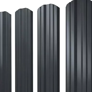 Штакетник М-образный фигурный MetallStone ПЭ 0,5 b=100 RAL 7024