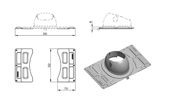 Krovent Доборный элемент к основанию Base-VT General 125 150 RAL 6005 Зеленый