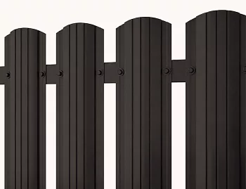 Штакетник R-образный (полукруглый) фигурный MetallStone ПЭ 0,4 b=100 RAL 8019