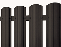 Штакетник R-образный (полукруглый) фигурный MetallStone ПЭ 0,4 b=100 RAL 8019